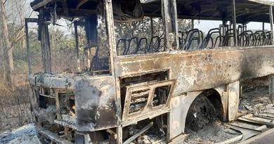 Dubréka : un bus d’étudiants de l’université Koffi Annan ravagé par les flammes, les 61 passagers sains et saufs