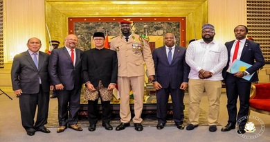 Diplomatie : présentation des lettres de créance de cinq Ambassadeurs au chef de l’Etat le colonel Mamadi Doumbouya
