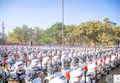 Burkina Faso : 2 000 motos remises à la Police nationale pour renforcer la sécurité...