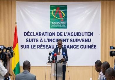 DÉCLARATION DE L’AGUIDUTEN RELATIVE À L’INCIDENT SURVENU SUR LE RÉSEAU ORANGE GUINÉE....
