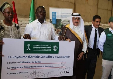 Coopération Guinée Arabie Saoudite dans le domaine de l'éducation, 250 tonnes de dattes livrées aux  cantines scolaires....