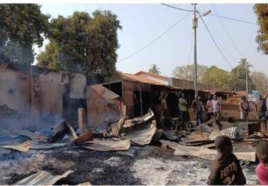 Kankan: Plusieurs boutiques ravagées par un incendie au marché Dibida...