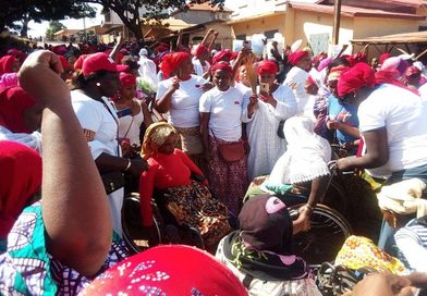 Manifestation des femmes du FNDC à Labé : Des femmes handicapées dans la foule pour exiger justice pour les tueries...