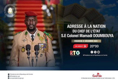 Nouvel An 2024: Adresse à la Nation du Chef de l'État Colonel Mamadi Doumbouya...