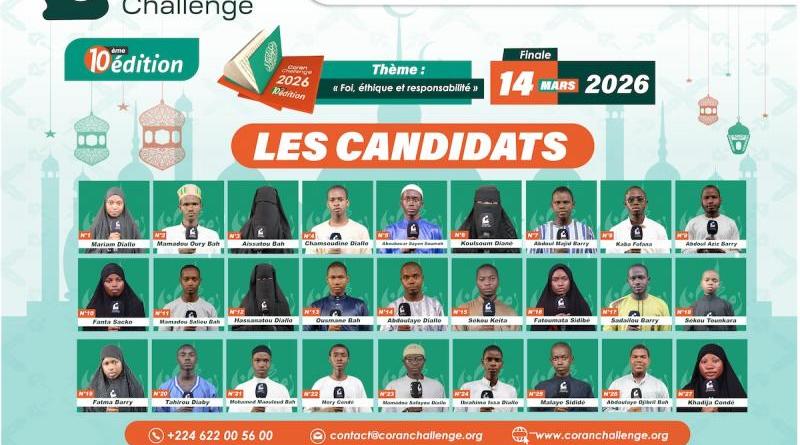 CoranChallenge 2026 : GuinéeBuzz célèbre 10 ans d'engagement pour la formation morale et spirituelle d'une jeunesse guinéenne d'excellence CoranChallenge 2026 : GuinéeBuzz célèbre 10 ans d'engagement pour la formation morale et spirituelle d'une jeunesse guinéenne d'excellence