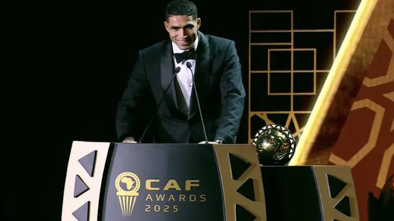 L'international marocain, Achraf Hakimi sacré Ballon d’Or africain 2025 ! L'international marocain, Achraf Hakimi sacré Ballon d’Or africain 2025 !