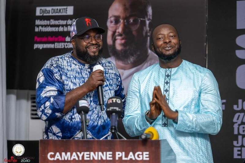 Ministre Directeur de Cabinet à la Présidence, Djiba Diakité et Ministre Secrétaire général à la Présidence, le Général Amara Camara