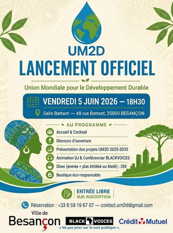 Lancement officiel de l’Union Mondiale pour le Développement Durable (UM2D)