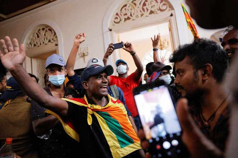 srilanka-president-manifestant