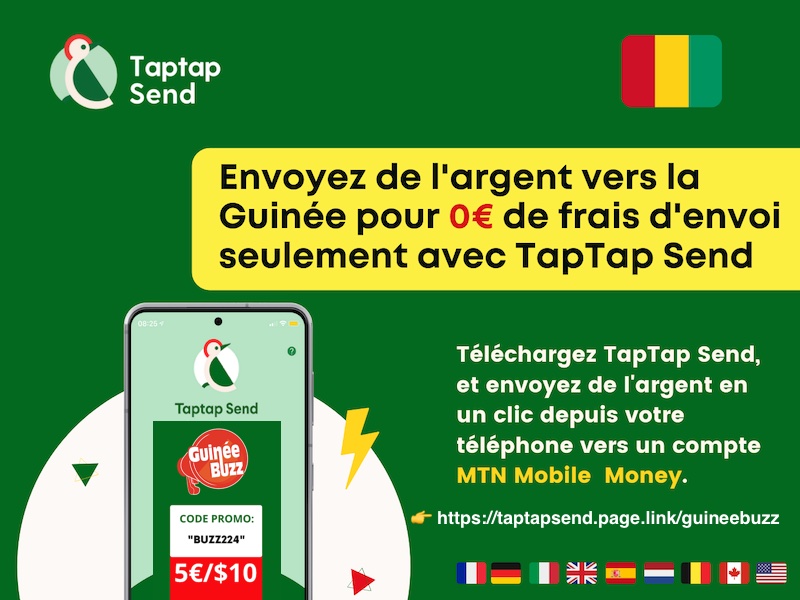 Tap tap Send , transfert d'argent vers la Guinée